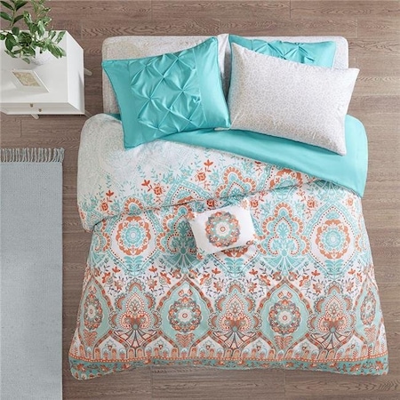 Intelligent Design Intelligent Design ID10-1563 Comforter & Sheet Set; Aqua - Queen Size ID10-1563